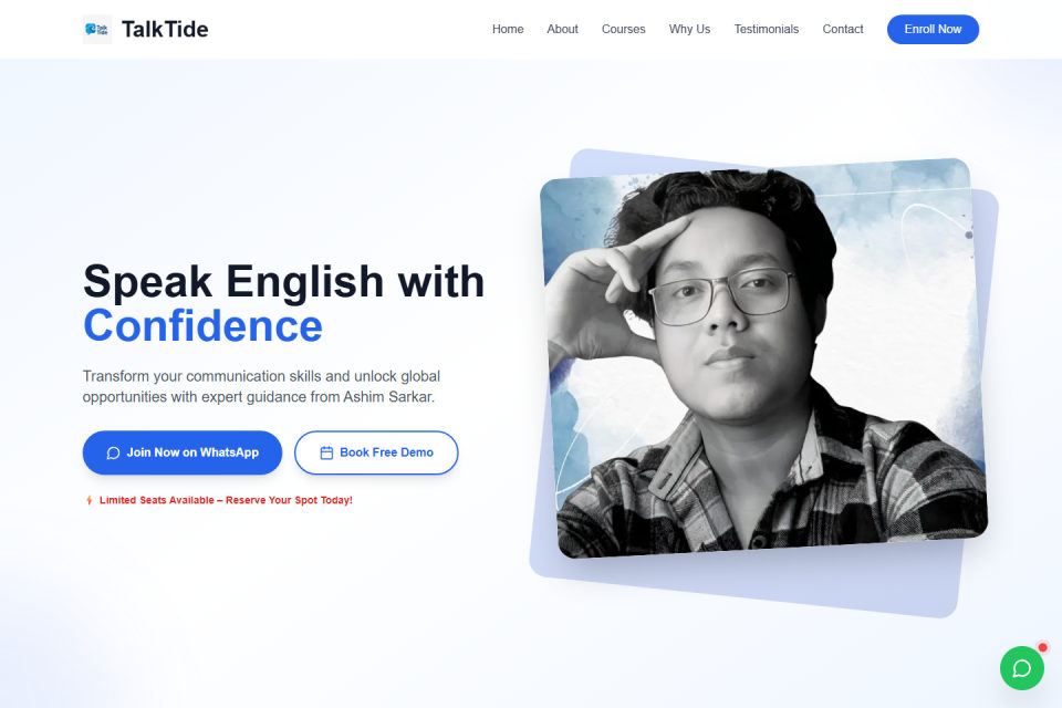 TalkTide website homepage